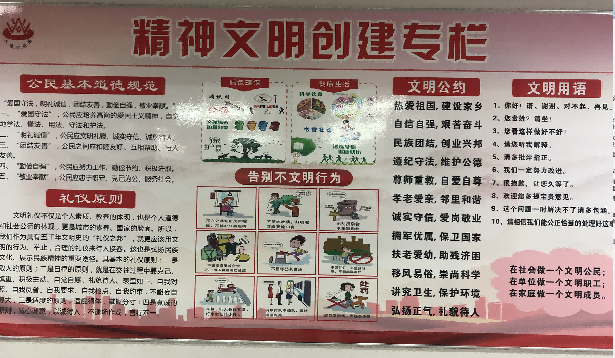 公司精神文明宣傳